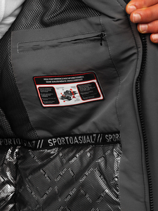 Homme Blouson d'hiver à capuche Graphite Bolf 22M322