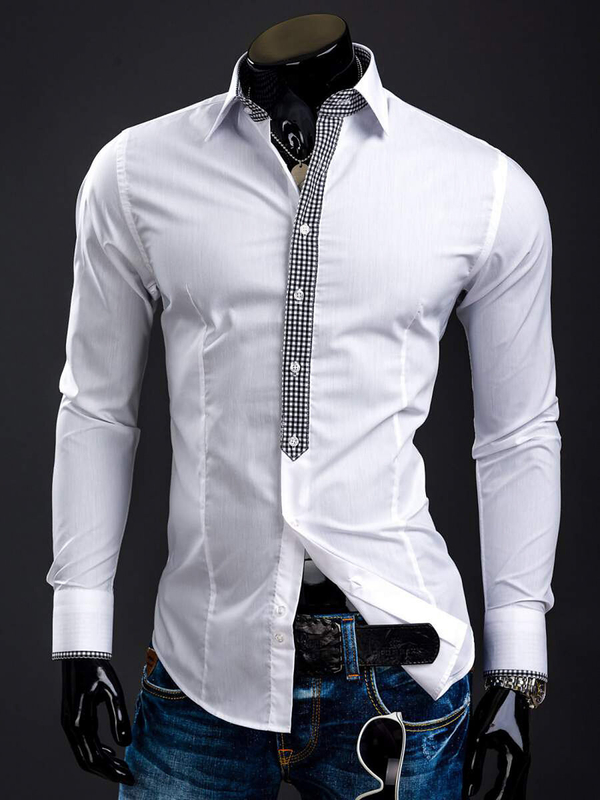 Chemise homme habillée à manches longues blanche Bolf 0939A