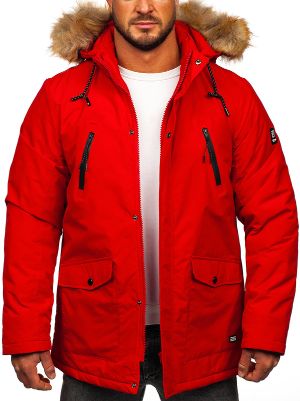 Parka d'hiver alaska pour homme rouge Bolf WX032A