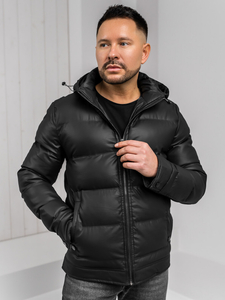 Homme Blouson d'hiver à capuche Noir Bolf 22M327A1