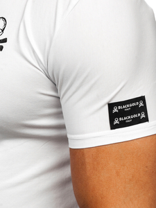 Tee-shirt imprimé pour homme blanc Bolf MT3050