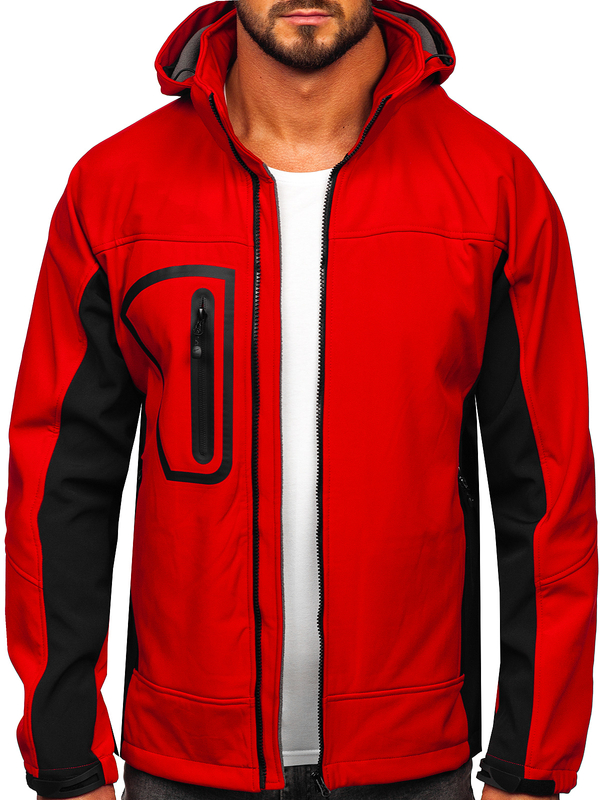 Homme Blouson softshell de transition Rouge Bolf T019
