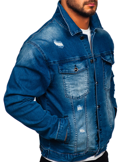 Blouson en jean pour homme bleu clair Bolf MJ506B