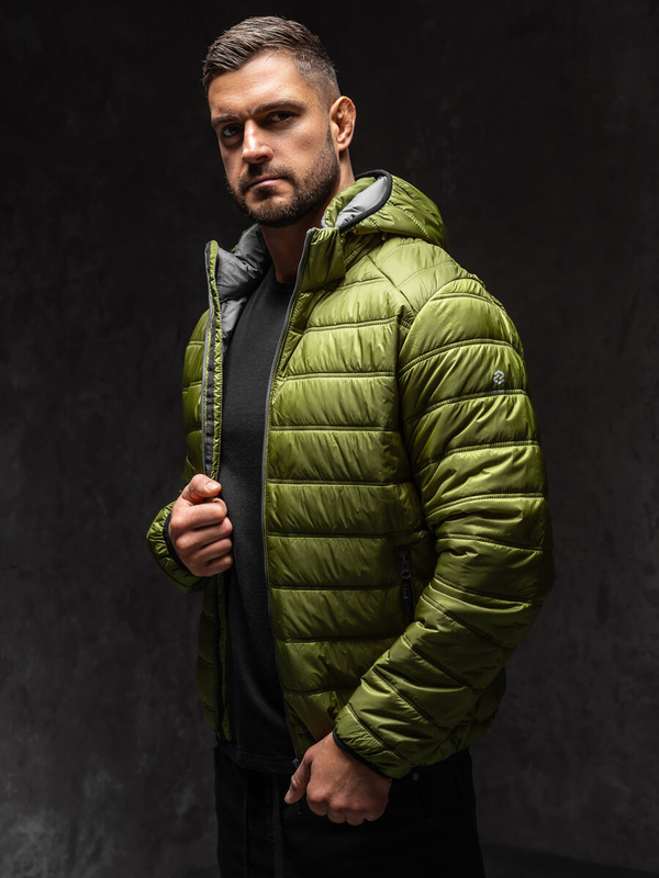 Homme Blouson de transition matelassé Vert Bolf BK111A1
