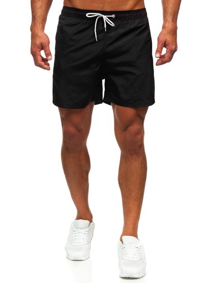Short de bain pour homme noir Bolf XL019