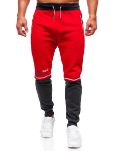 Pantalon de sport imprimé pour homme rouge Bolf AM85A