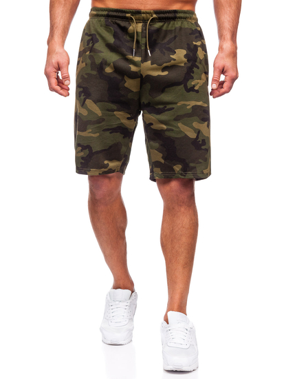 Pantalon court de sport camo pour homme kaki Bolf 8K283