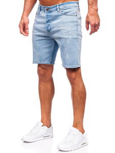 Homme Pantalon court en jean Bleu Bolf 0470