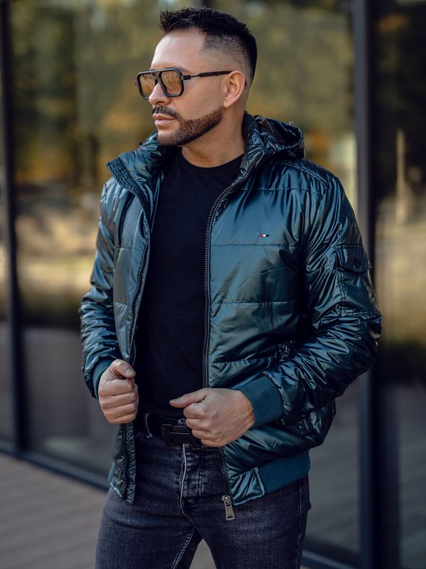 Blouson de transition sportif matelassé pour homme vert Bolf 2143