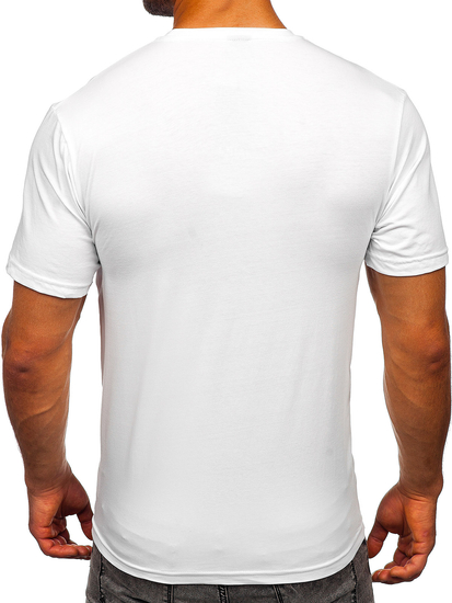 Tee-shirt avec imprimé blanc pour homme Bolf 192410