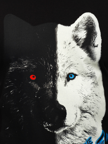 Tee-shirt tank top noir avec imprimé Bolf 14823