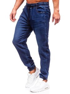 Homme Pantalon jogger en jean Bleu foncé Bolf 8130