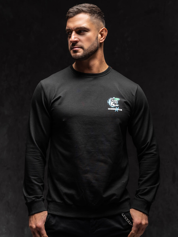 Homme Sweat-shirt imprimé Noir Bolf 8744A1