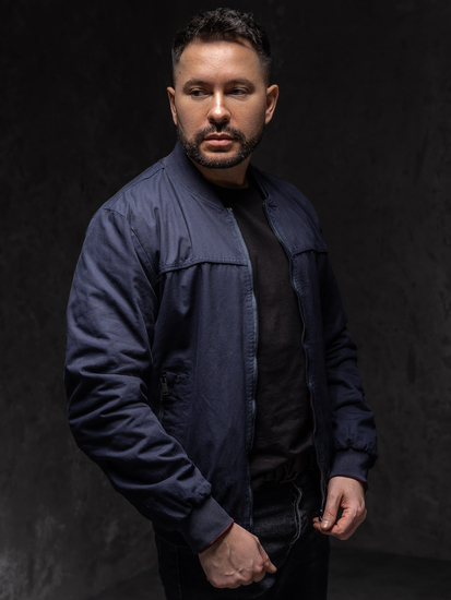 Homme Blouson bomber de transition réversible Bleu foncé Bolf 84M3005A1