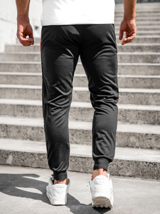 Pantalon de jogging sportif pour homme noir Bolf K10336A