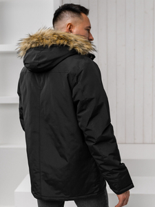 Homme Blouson d'hiver parka alaska Noir Bolf WX032A1