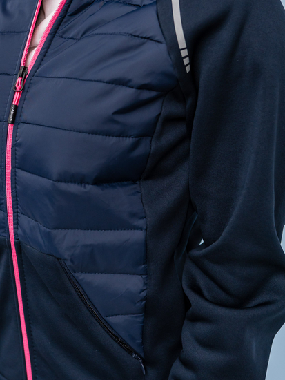 Veste sweat mi-saison femme bleu marine Bolf KSW4009