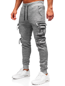 Homme Pantalon jogger cargo chaud Gris Bolf HSS361