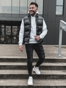 Homme Gilet matelassé Noir Bolf 0023-A