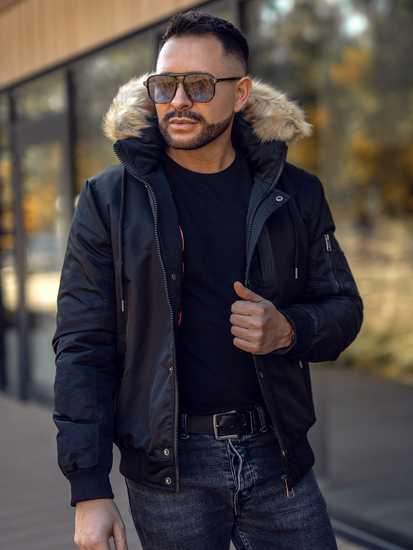 Blouson d'hiver pour homme noir Bolf 2129