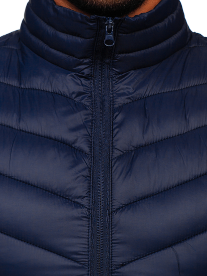 Gilet matelassé pour homme bleu foncé Bolf 13073