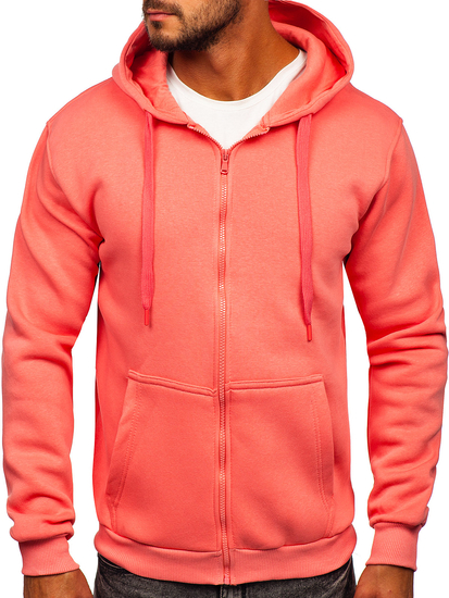 Sweat-shirt corail zippé à capuche pour homme Bolf 2008