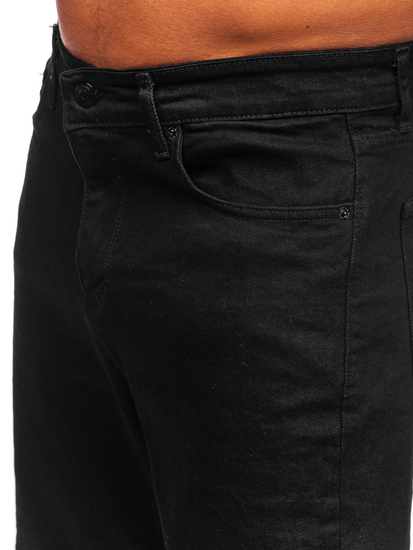 Homme Pantalon court en jean Noir Bolf 0624