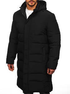 Homme Blouson d'hiver longue matelassée Noir Bolf 31M5009