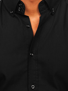 La chemise élégante avec les manches longues pour homme Noir Bolf 5821-1