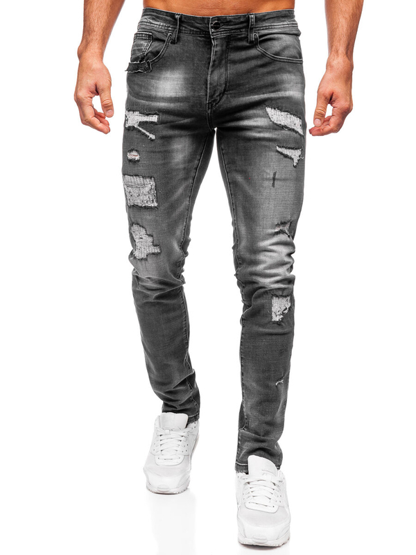 Homme Pantalon en jean slim fit Noir Bolf MP0156N