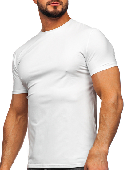 Tee-shirt sans imprimé pour homme blanc Bolf MT3001