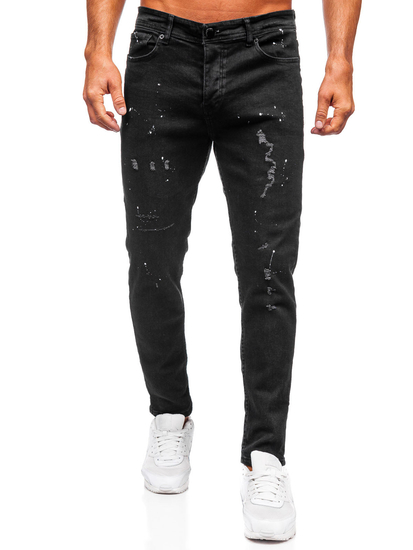 Homme Pantalon en jean regular fit Noir Bolf 6855