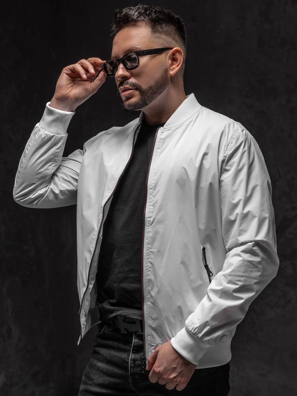Homme Blouson bomber de transition Blanc Bolf 7116A1