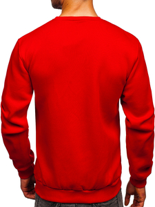 Sweat-shirt rouge sans capuche pour homme Bolf 2001