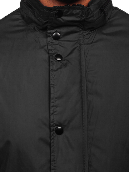 Blouson de transition avec capuche dissimulée pour homme noir Bolf 5M3102