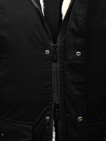Homme Parka d'hiver Noir Bolf 5M120