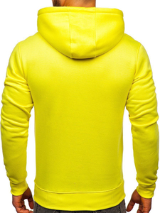 Sweat-shirt pour homme à capuche jaune-fluo kangourou Bolf 2009