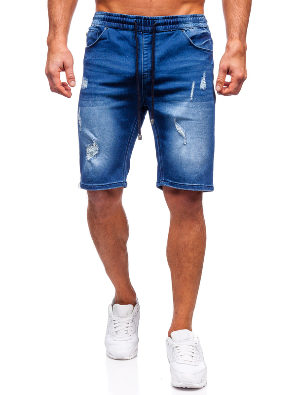 Short en jean bleu marine pour homme Bolf MP00601BS