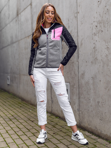 Veste de transition femme Sweat-shirt/veste de sport noir Bolf KSW4006A