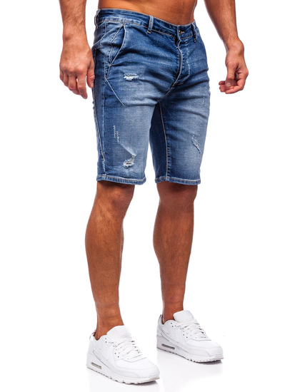 Pantalon court en jean pour homme bleu Bolf MP0042B