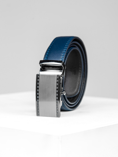 Homme Ceinture en cuir Bleu foncé Bolf C005