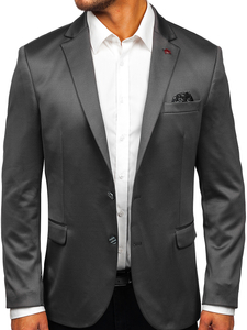 Homme Veste de costume élégante Gris Bolf 022