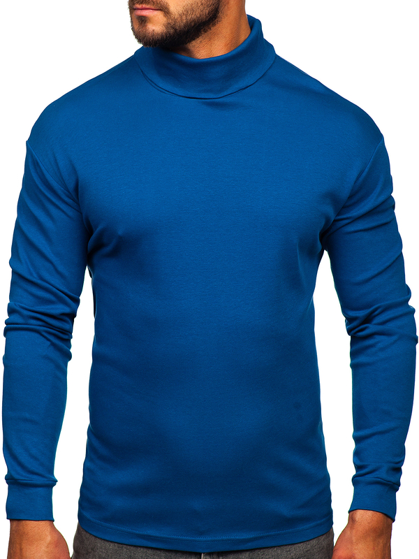 Pull à col roulé basic pour homme indigo Bolf 145347-1