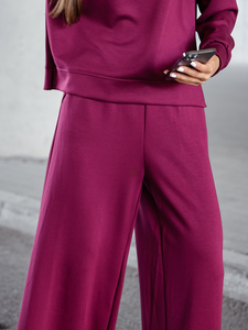 Survêtement zippé deux pièces femme beurre bordeaux Bolf 821111