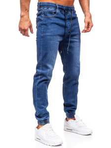 Homme Pantalon jogger en jean Bleu foncé Bolf 8122