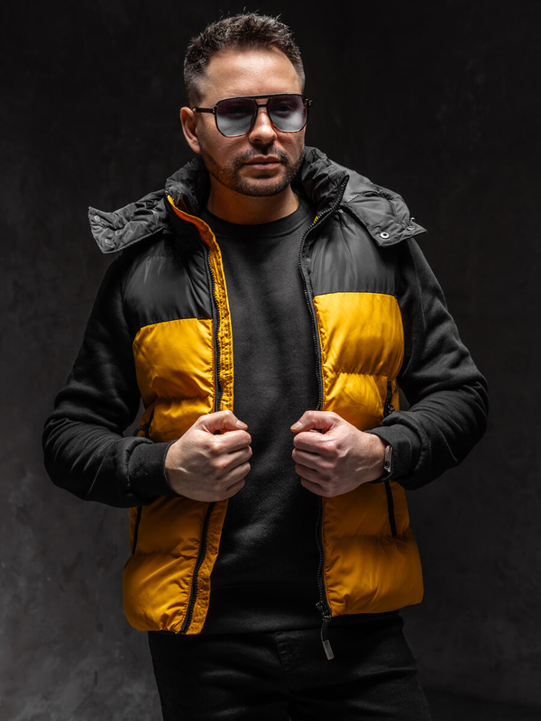 Homme Gilet matelassé à capuche Camel Bolf 1189A1