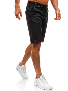 Short en coton noir pour homme Bolf 3020