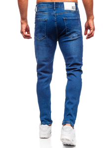 Homme Pantalon en jean slim fit Bleu foncé Bolf 6715