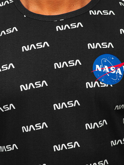 Tee-shirt imprimé pour homme noir Bolf 14950