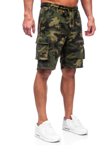 Short de survêtement cargo camo pour homme kaki Bolf 8K282